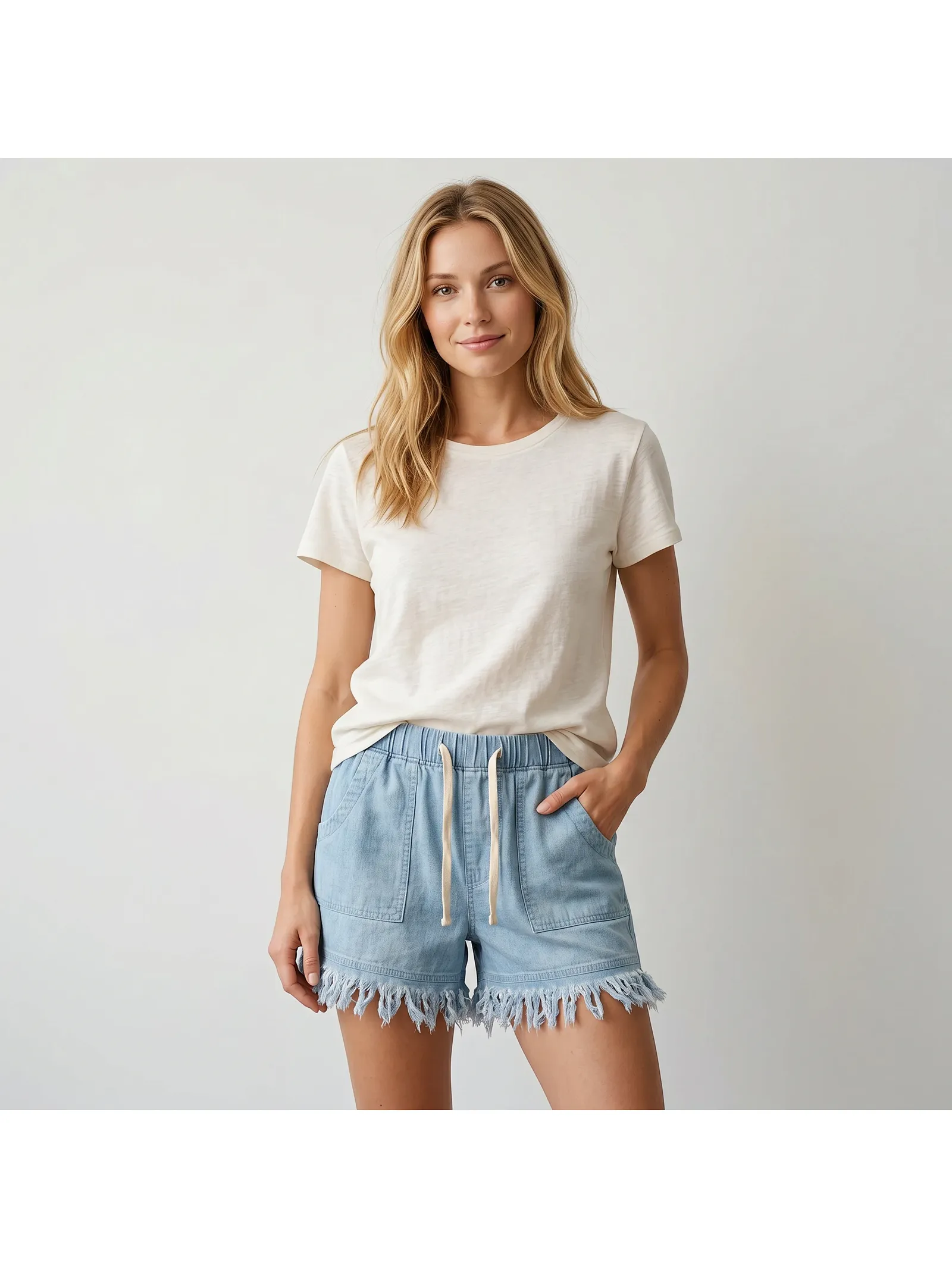customized slub denim casualwear