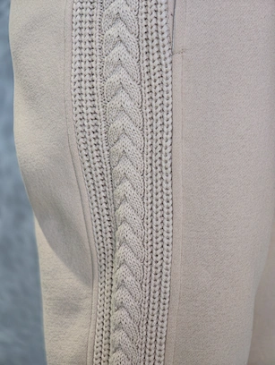 custom cable trim sweatpants