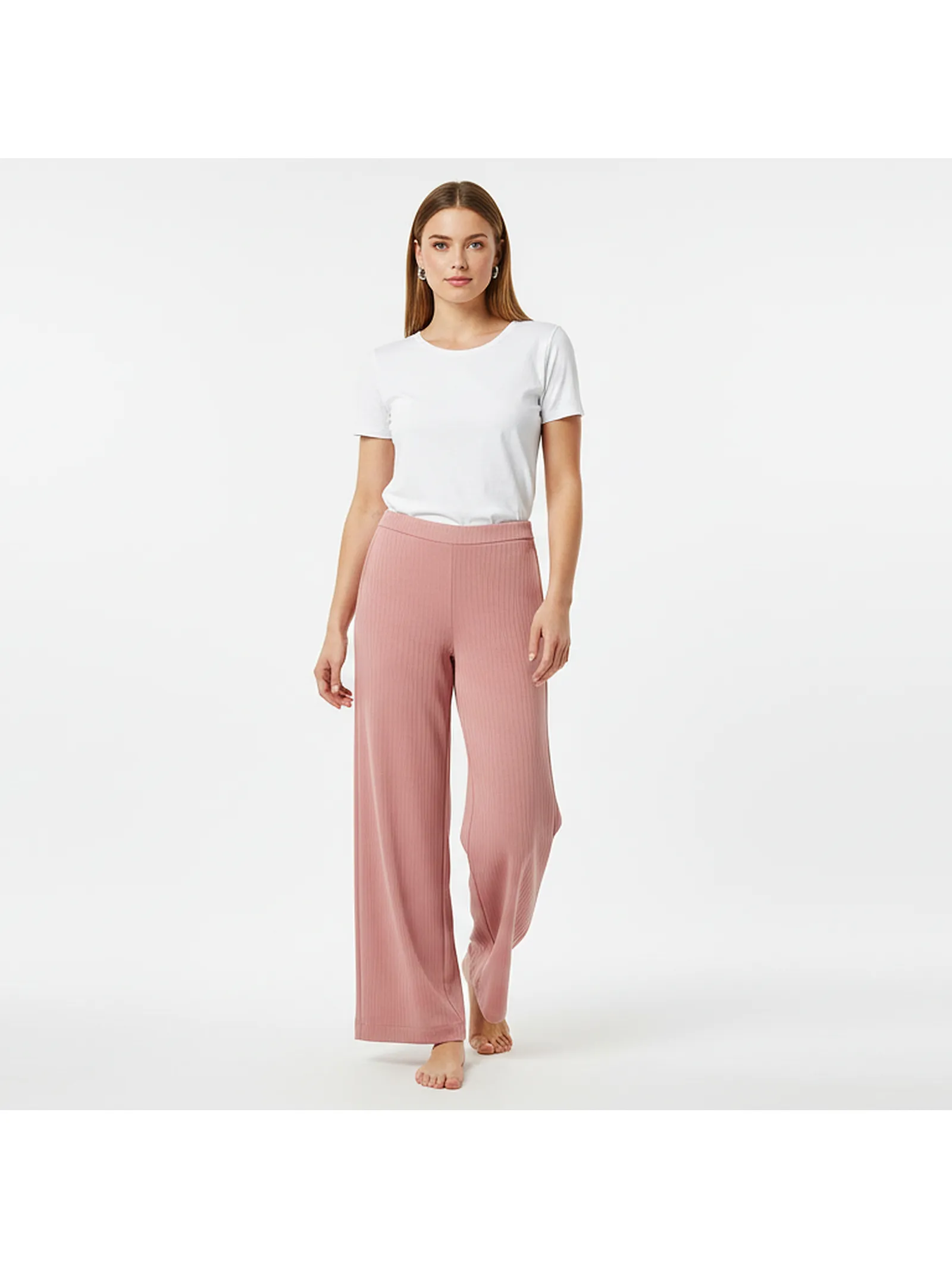 private label textured knit pants