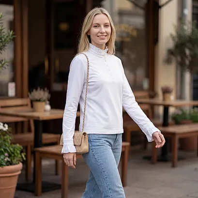 women’s cotton button top supplier