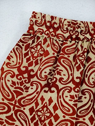 100% rayon printed skirt