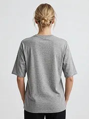 private label metallic-fiber casual top