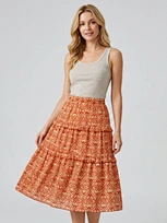 100% rayon printed skirt