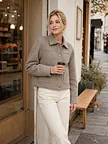custom cropped shacket supplier