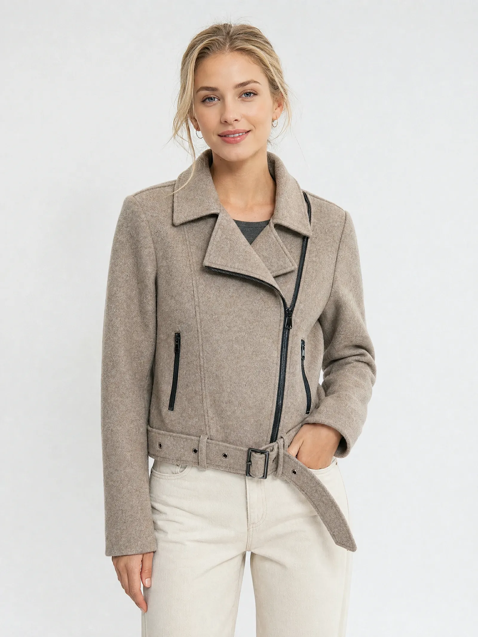 custom wool-blend casual jacket