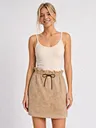 350 GSM suede-touch mini skirt