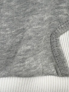 contrast-rib drop-shoulder sweatshirt