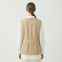 private label drawcord waist vest