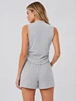 custom structured sleeveless top