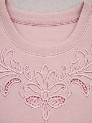 custom floral embroidery top supplier