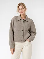 custom cropped shacket supplier