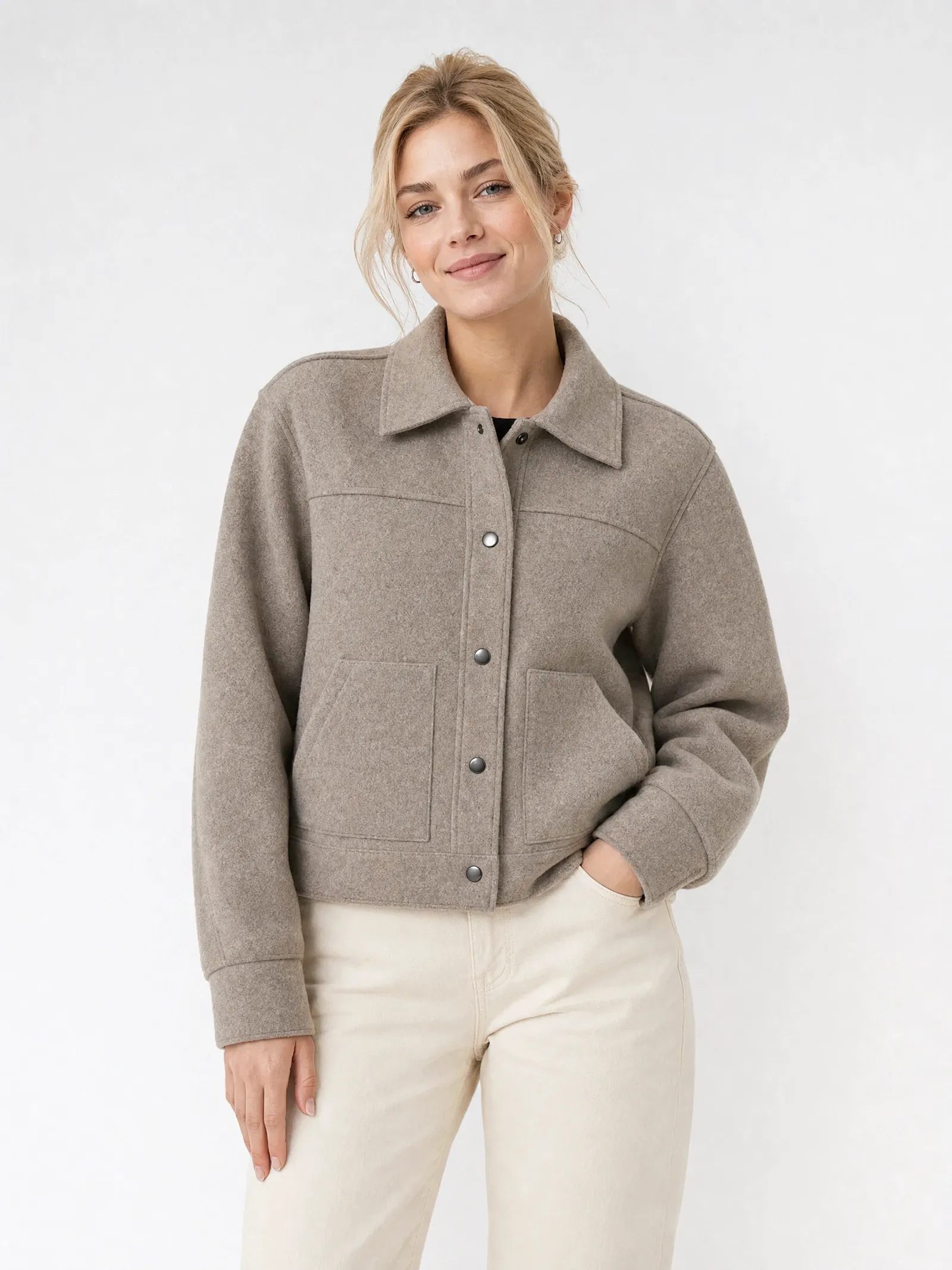 custom cropped shacket supplier