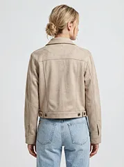 stretch suede-look jacket supplier
