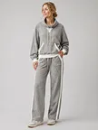 contrast-rib drop-shoulder sweatshirt