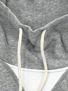 contrast-rib drop-shoulder sweatshirt
