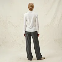 private label fitted button-front top