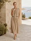 women's contemporary Sleeveless blouse topfactory