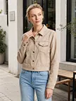 stretch suede-look jacket supplier
