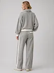 contrast-rib drop-shoulder sweatshirt