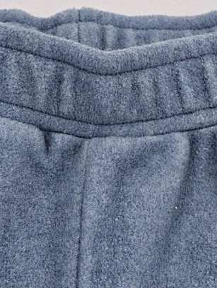 custom curved-panel fleece trousers