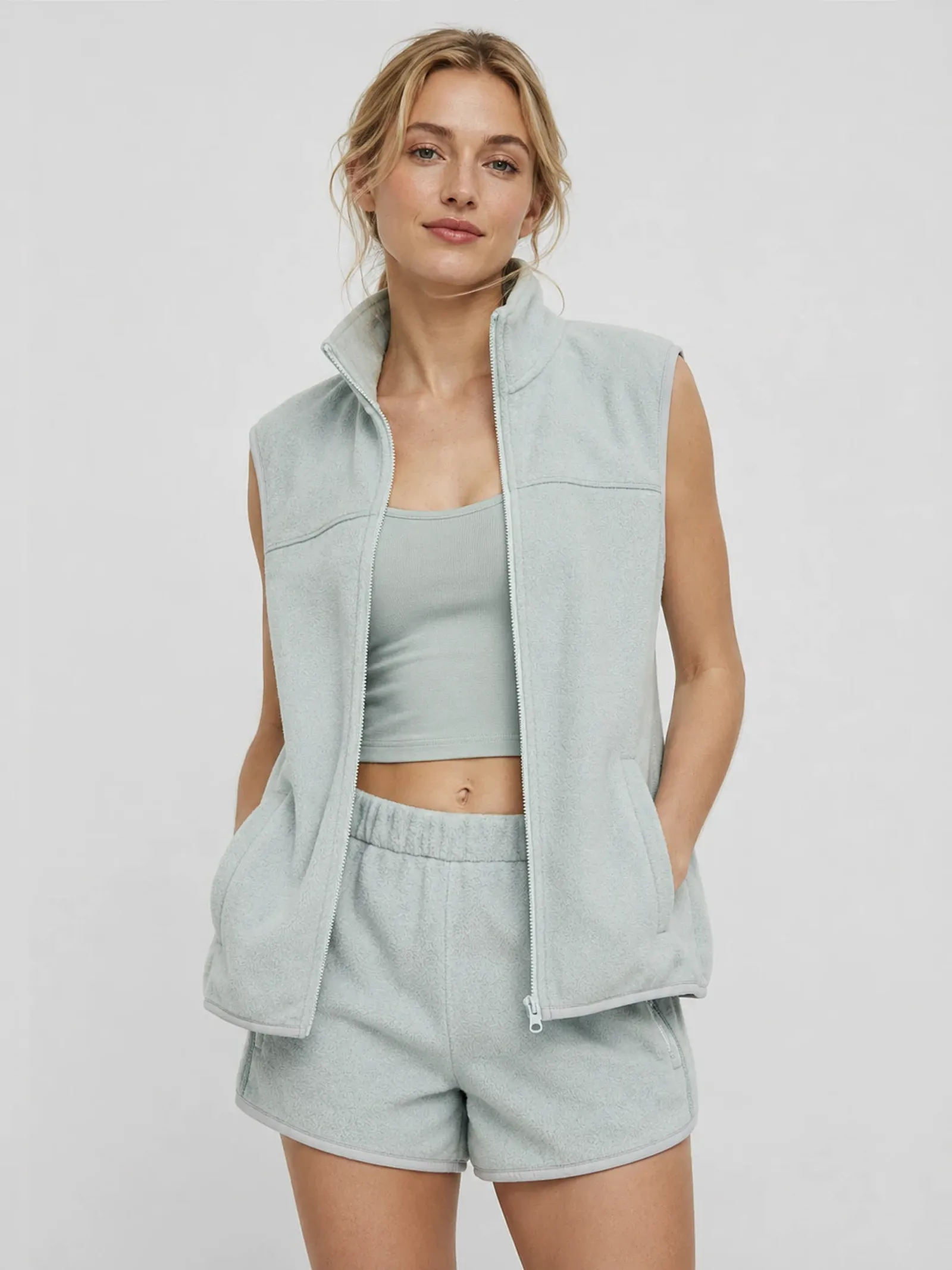 private label women's fleece vest