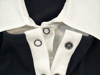 custom half-placket women's top