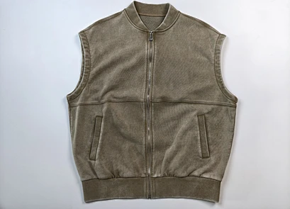 380 GSM garment-washed cotton vest