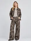 Floral Denim Utility Jacket