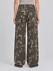 Floral Print Wide-Leg Jeans
