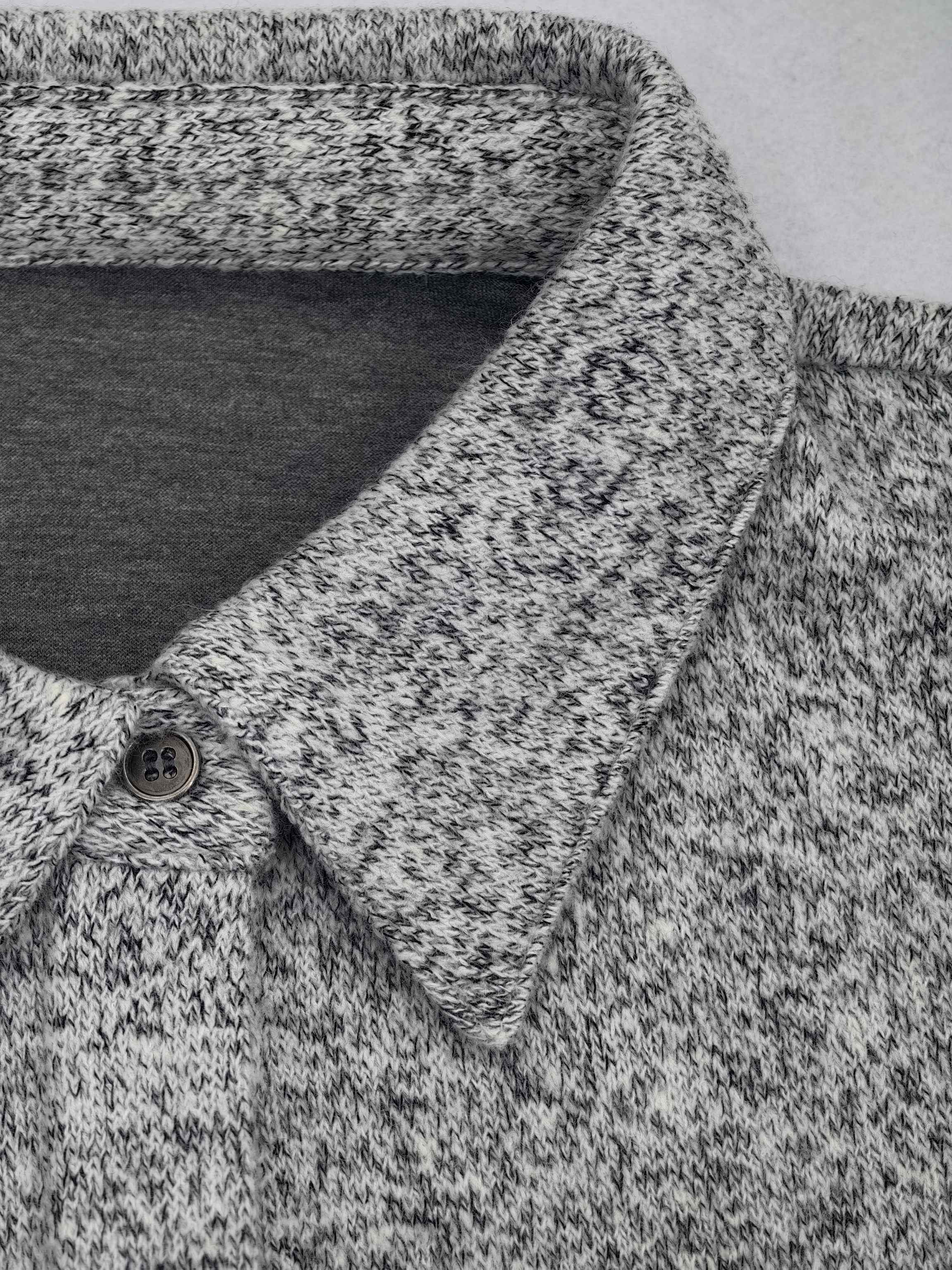 Point collar and concealed placket close-up