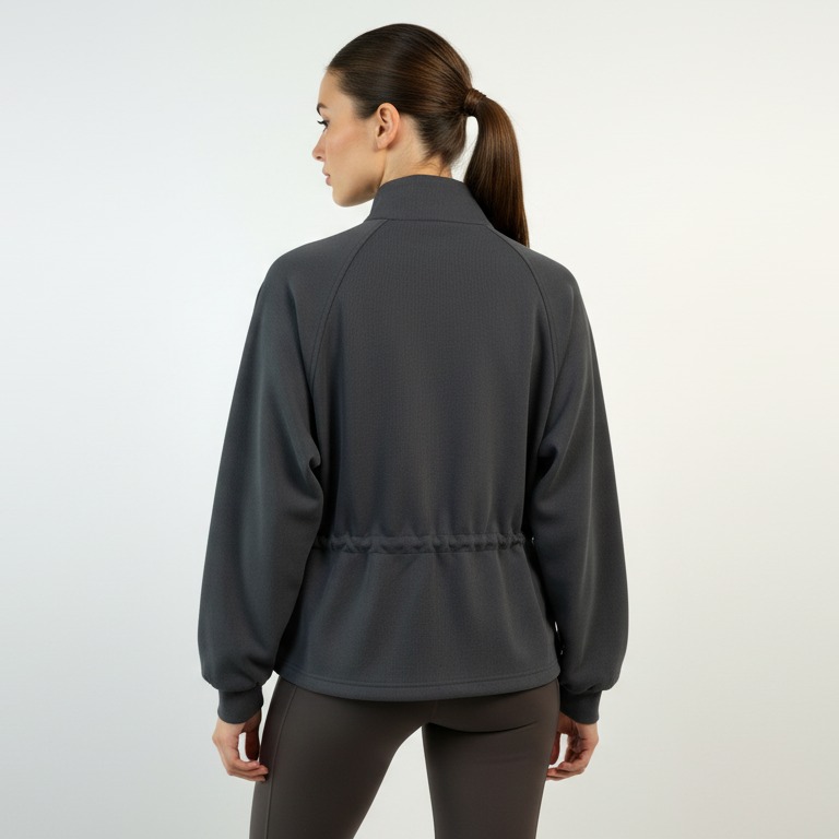 Raglan-sleeve back with adjustable waist shaping