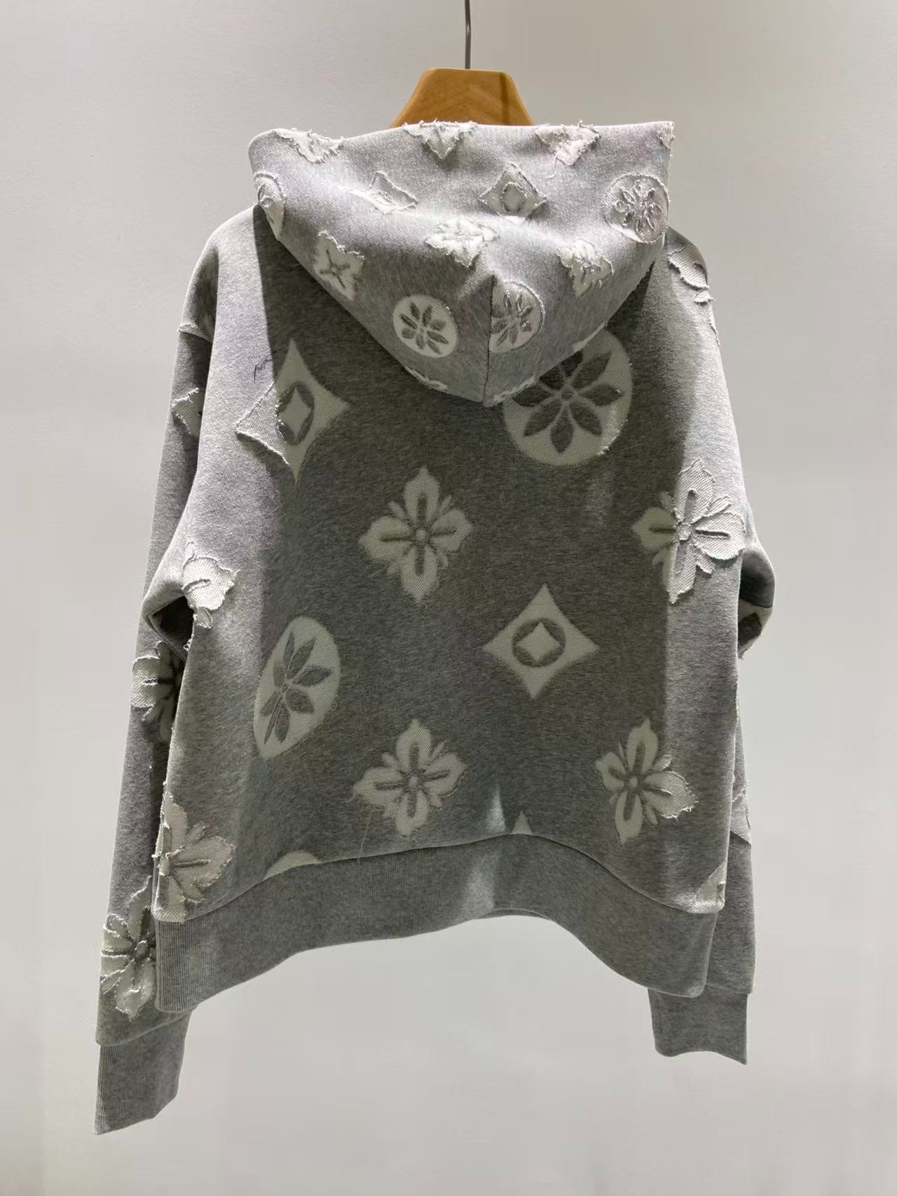 Private label bonded terry hoodie back product view