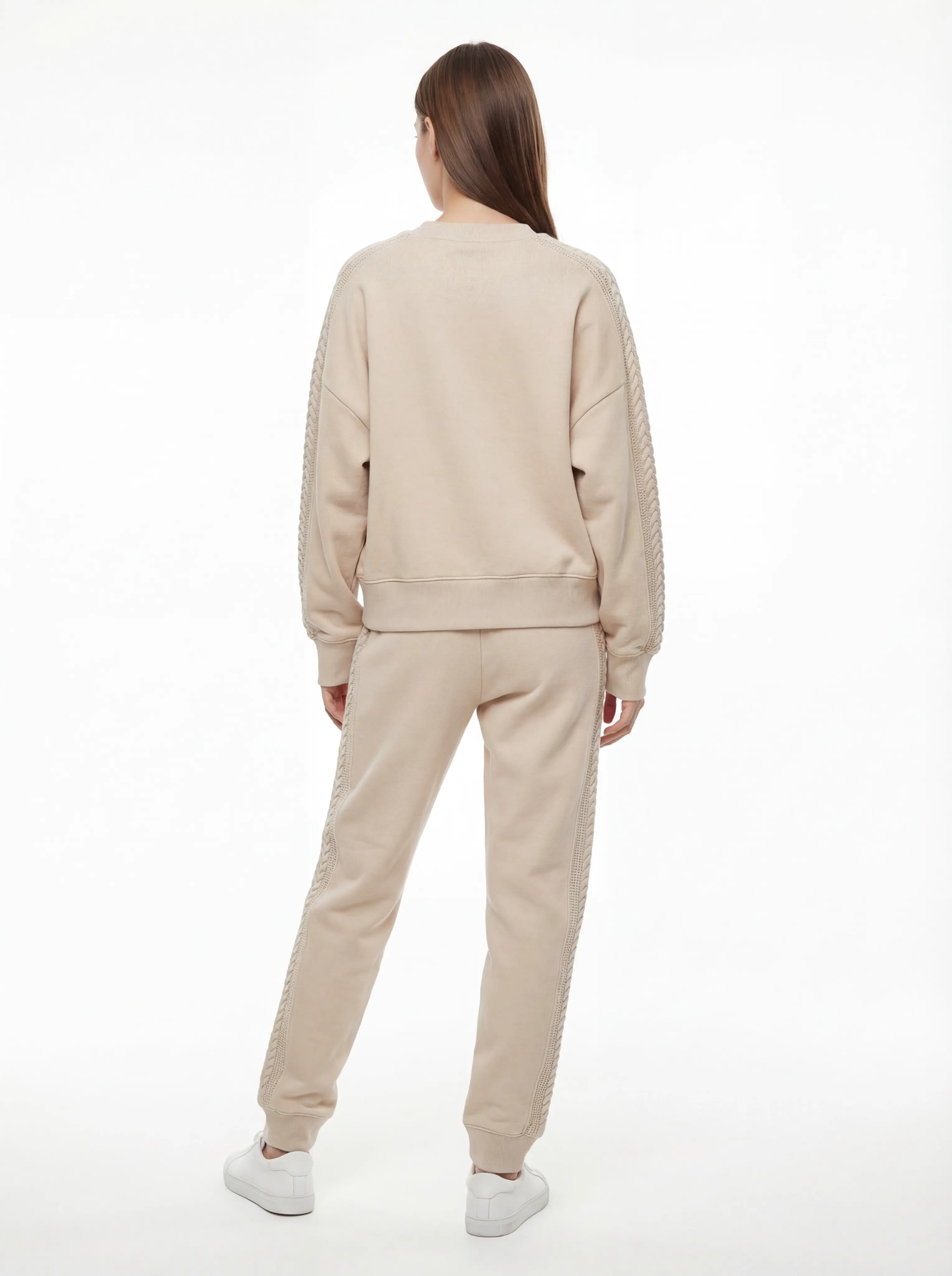 Private label sweatshirt and joggers full back silhouette
