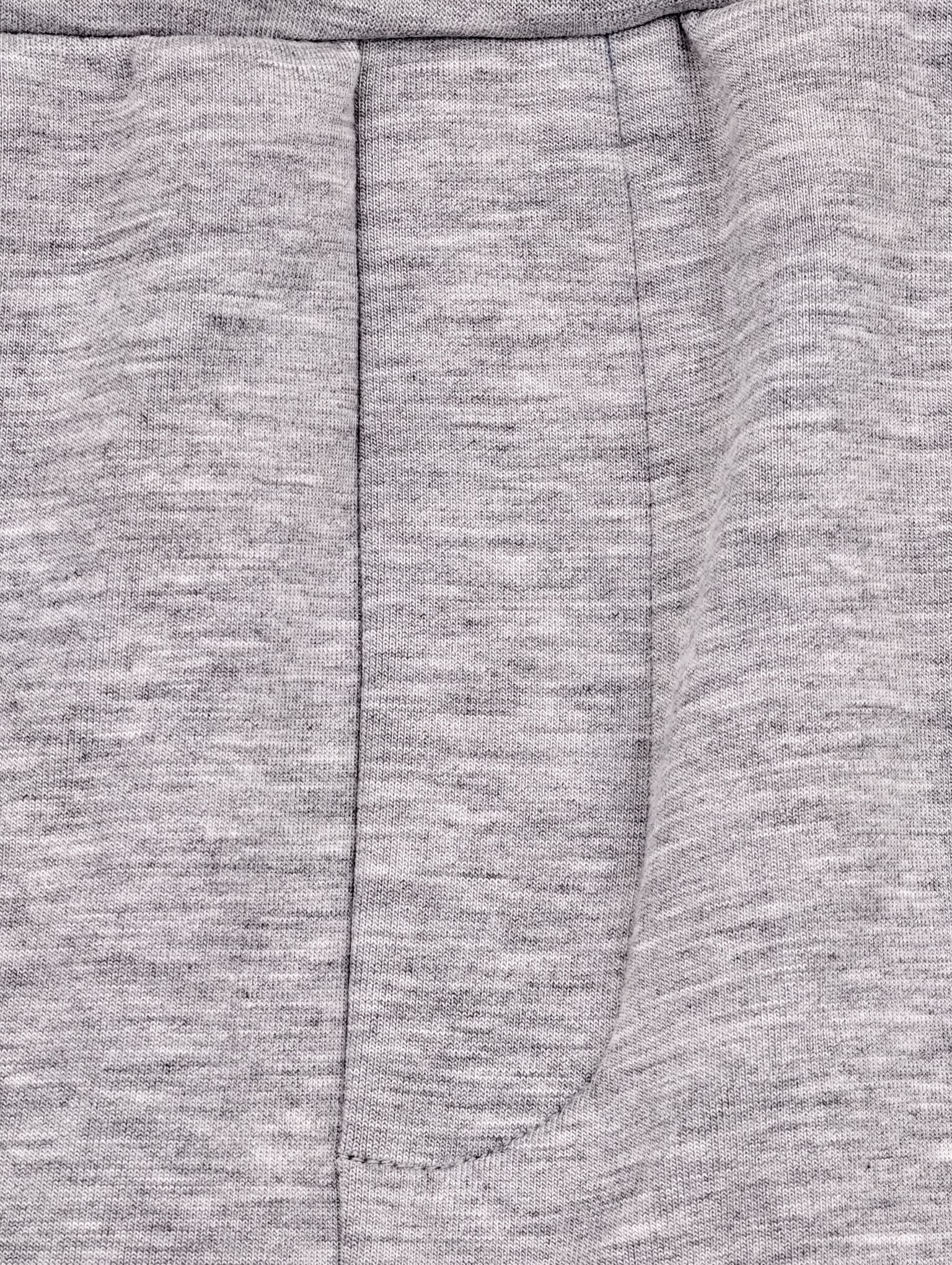 Front pintuck seam detail on heather knit pants