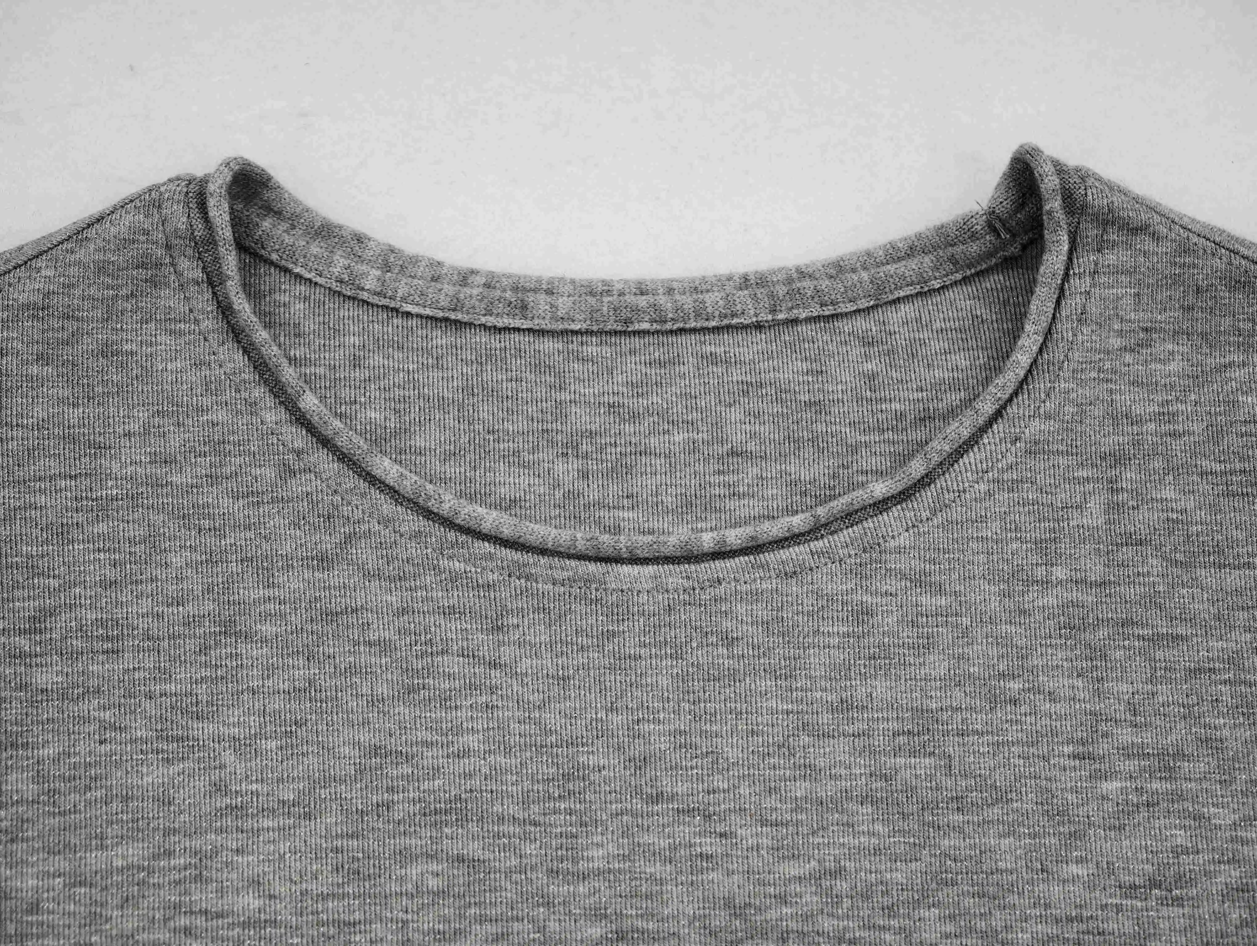 Bound crew neckline on soft stretch jersey