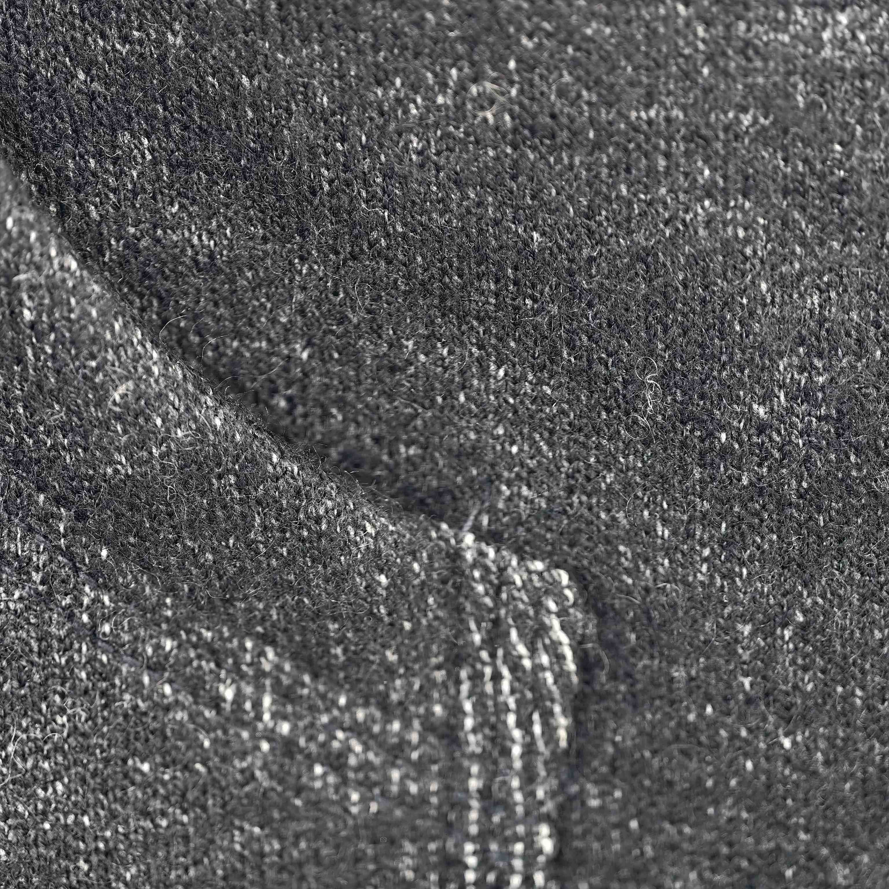 Textured Hacci knit and hood seam finishing detail