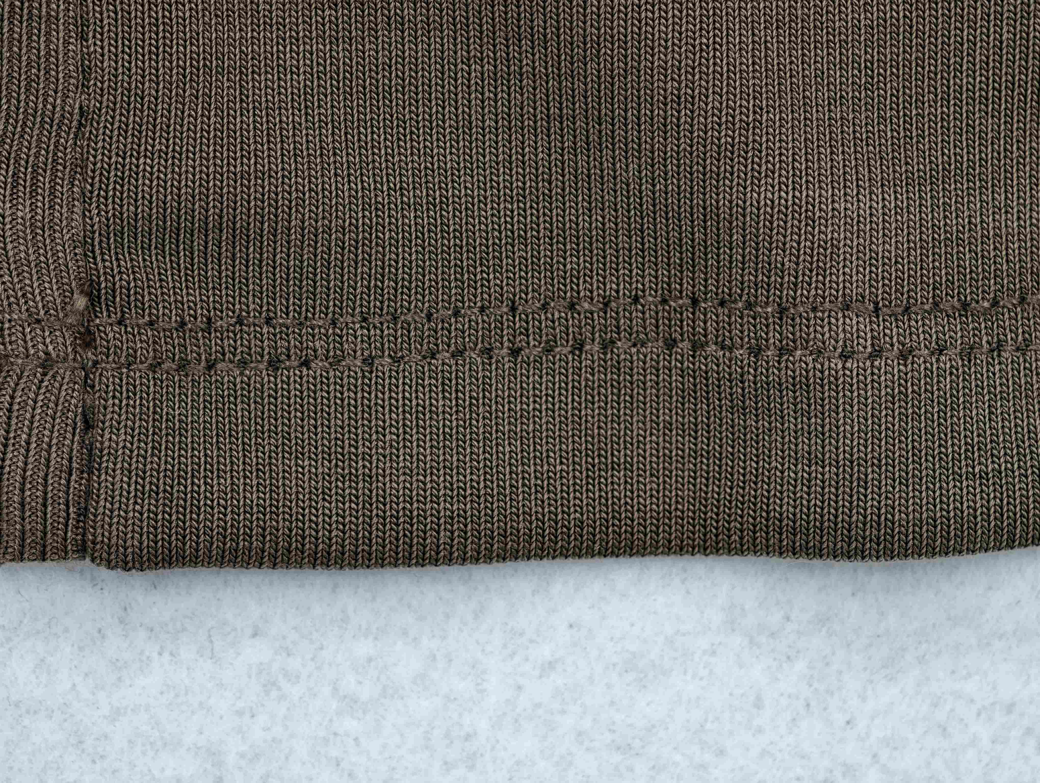 Modal rib texture and clean hem stitching detail