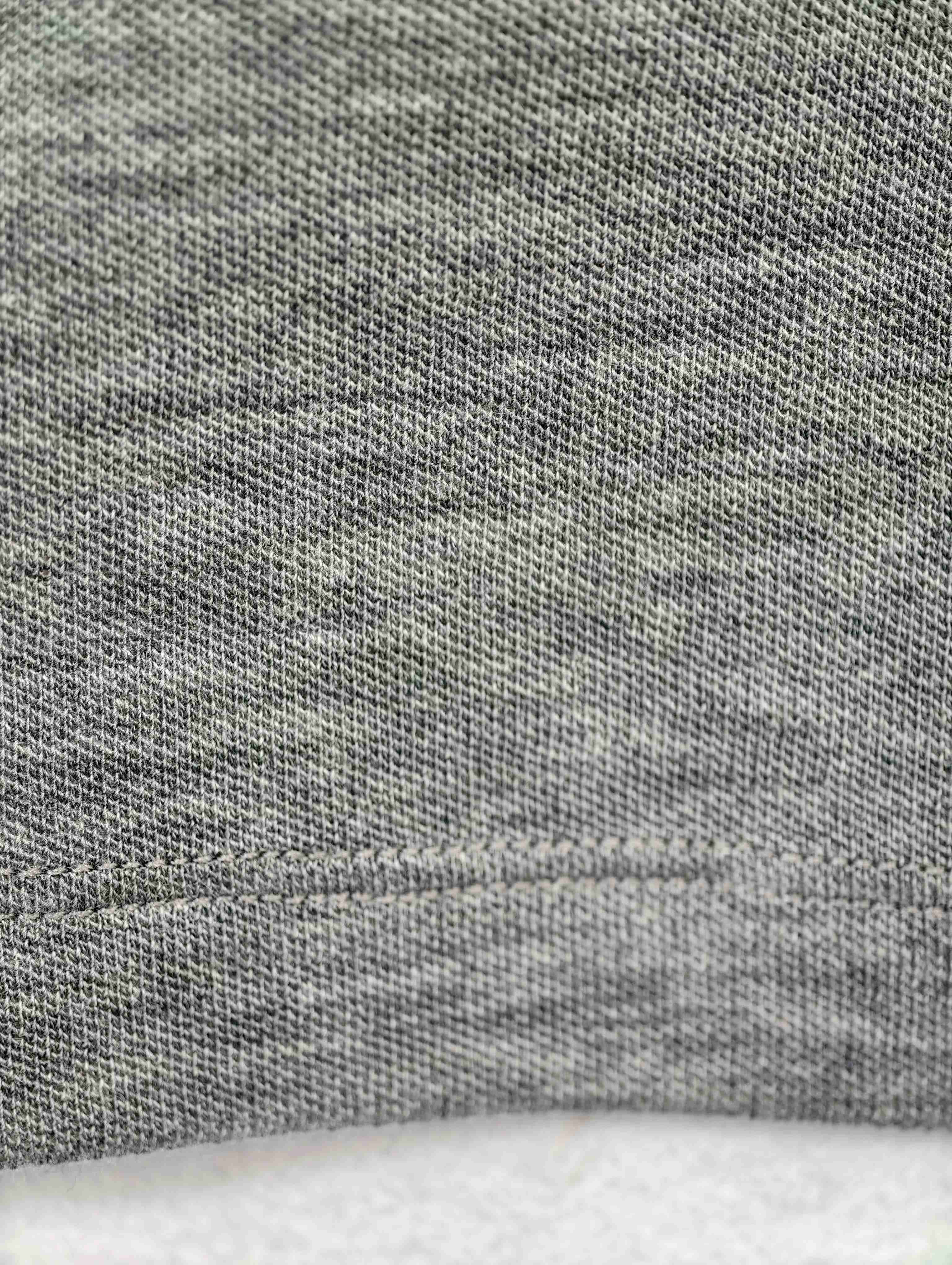 225 GSM piqué scuba fabric with clean hem stitching