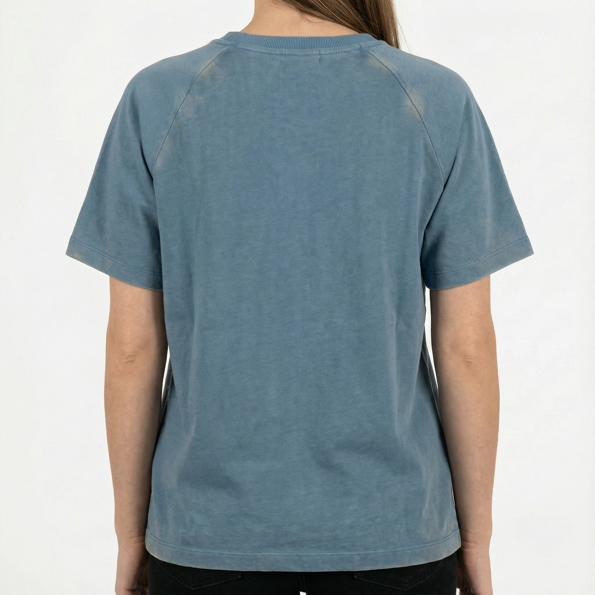 Back view of relaxed short-sleeve washed graphic tee