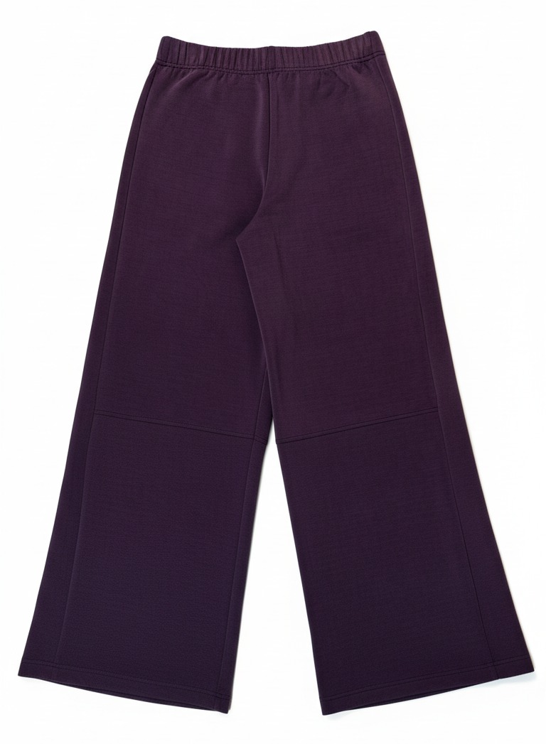 Back flat view of cropped stretch knit pants