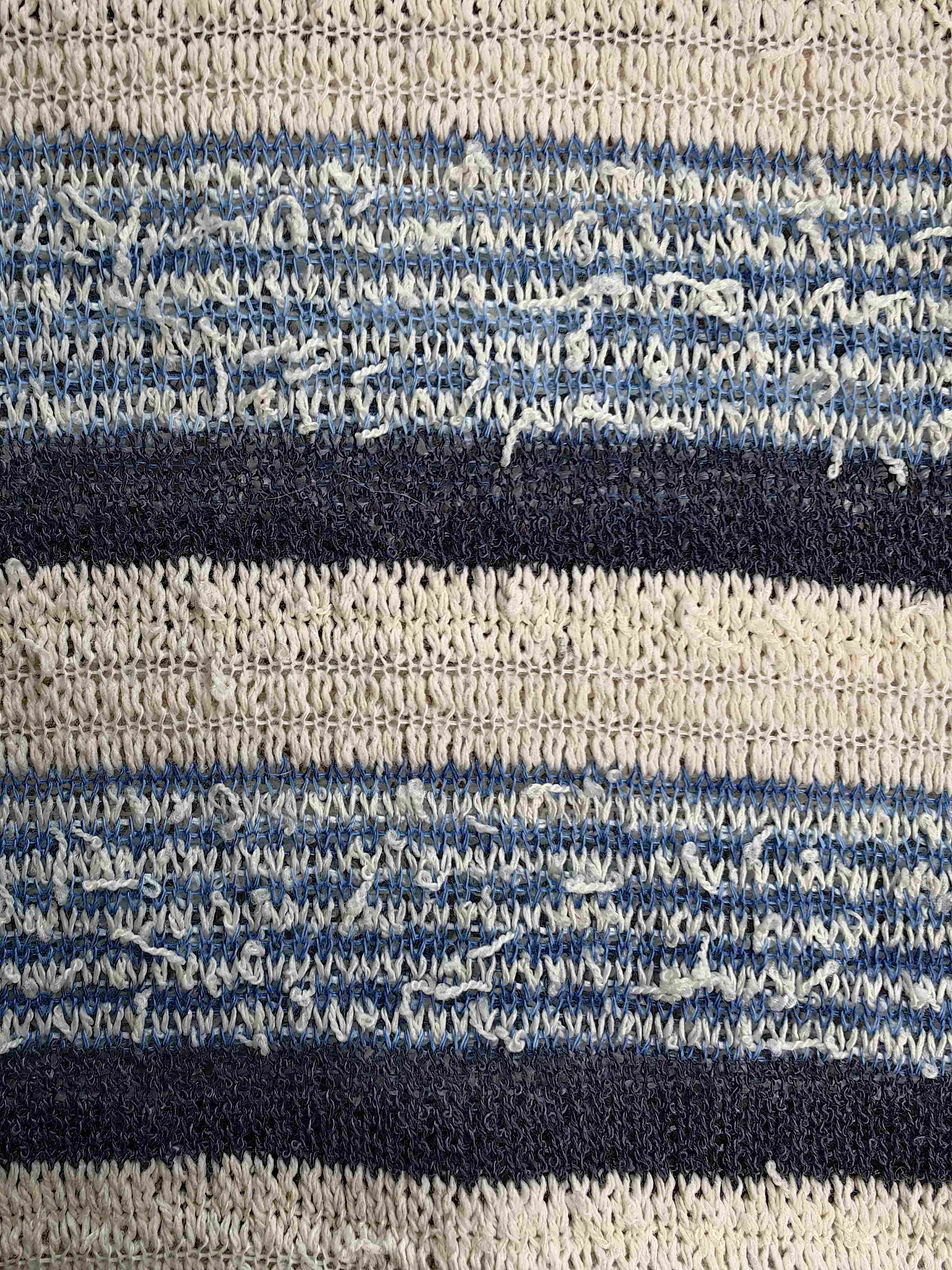 Open-knit stripe texture for custom dress development