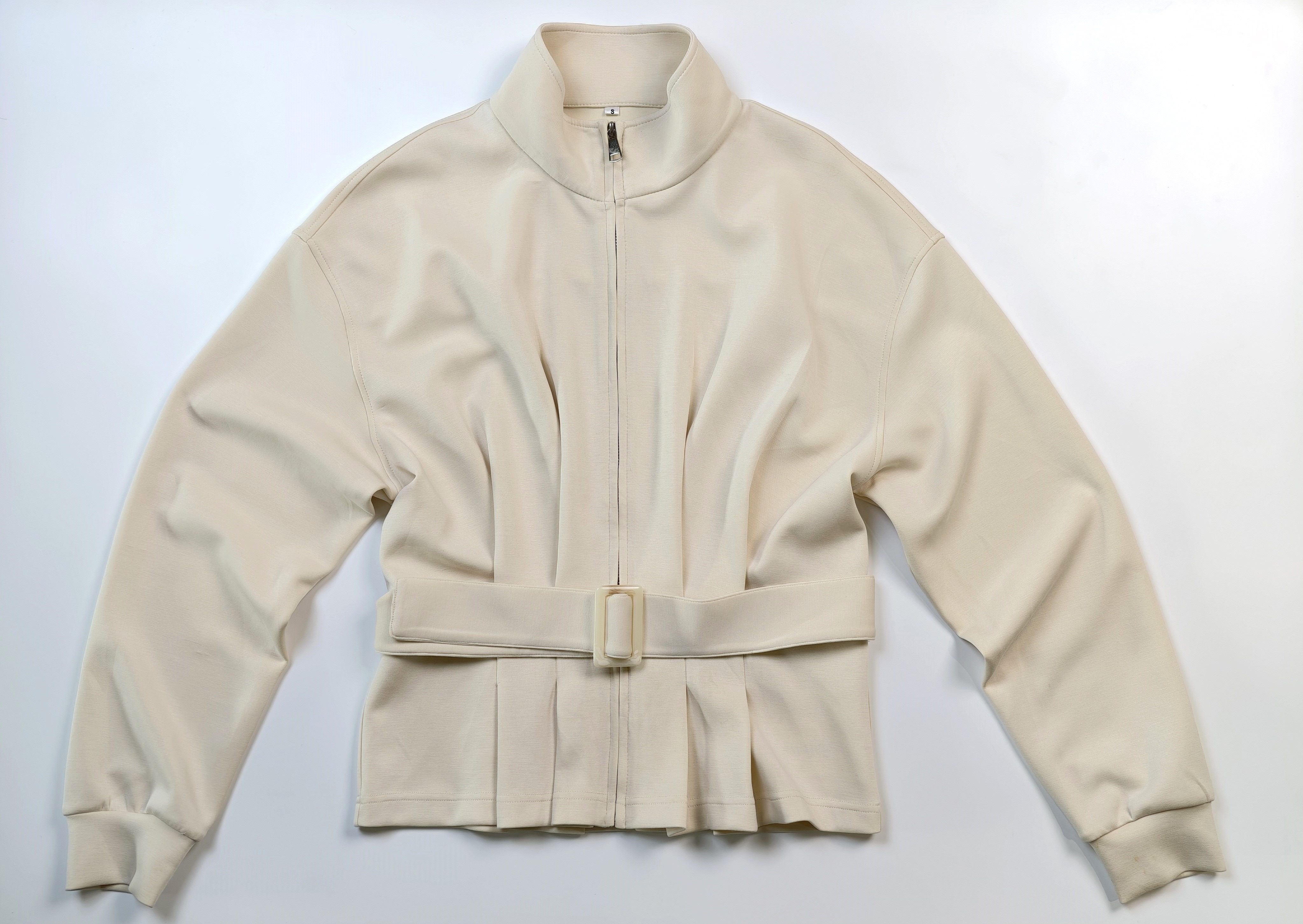 Private label scuba jacket with covered buckle belt