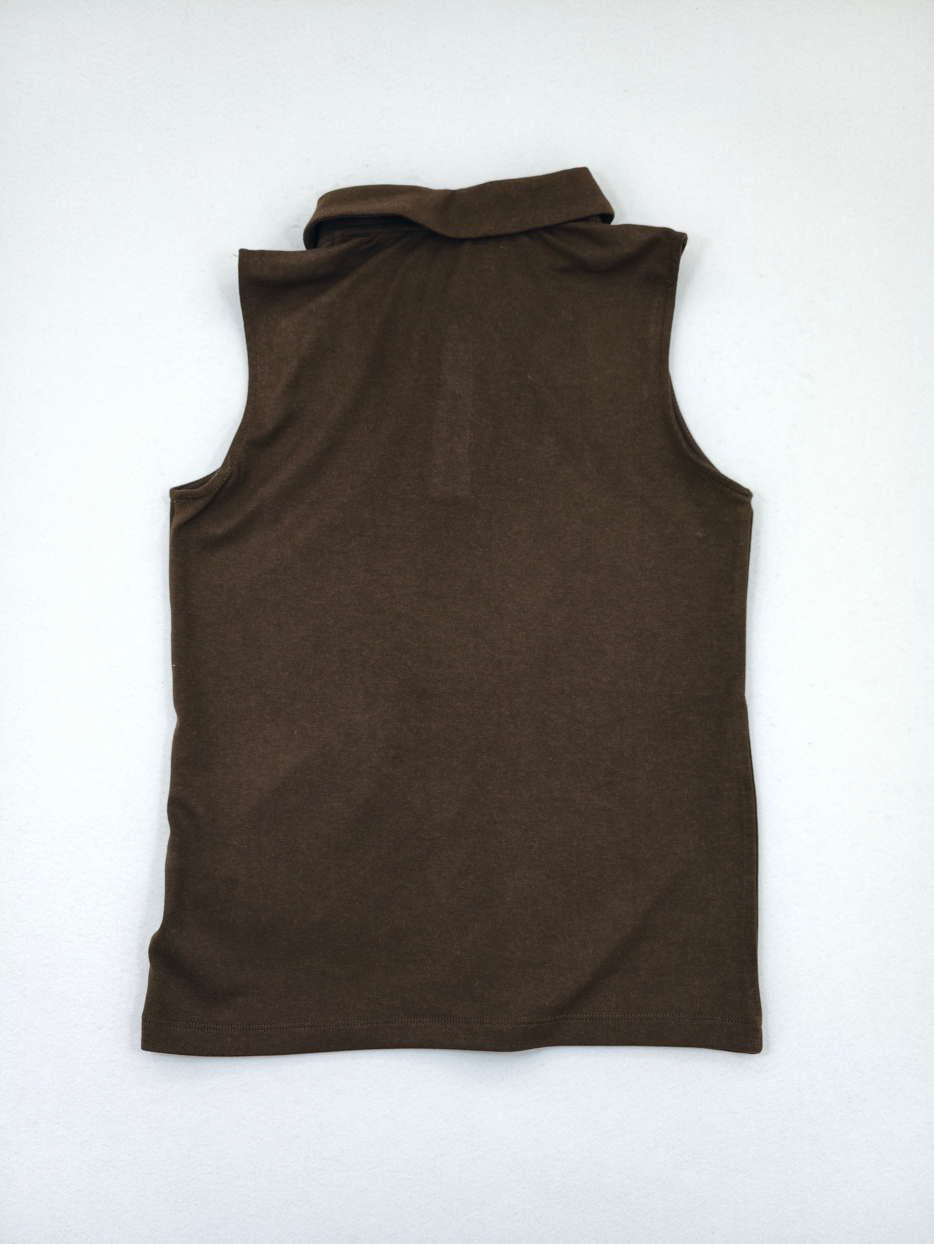 Back view showing clean armholes and fitted silhouette