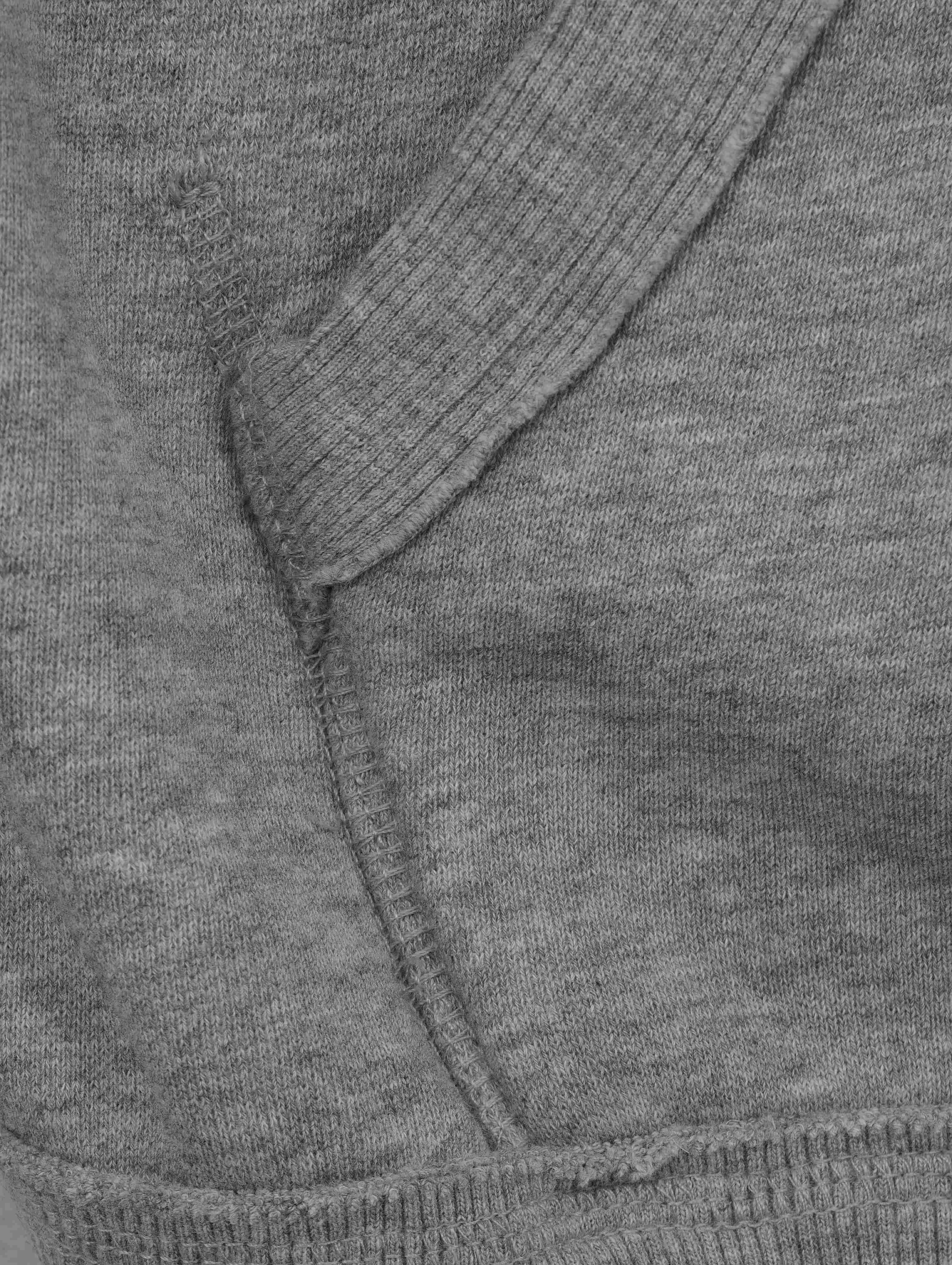 Reinforced seam construction on heavyweight hoodie fabric