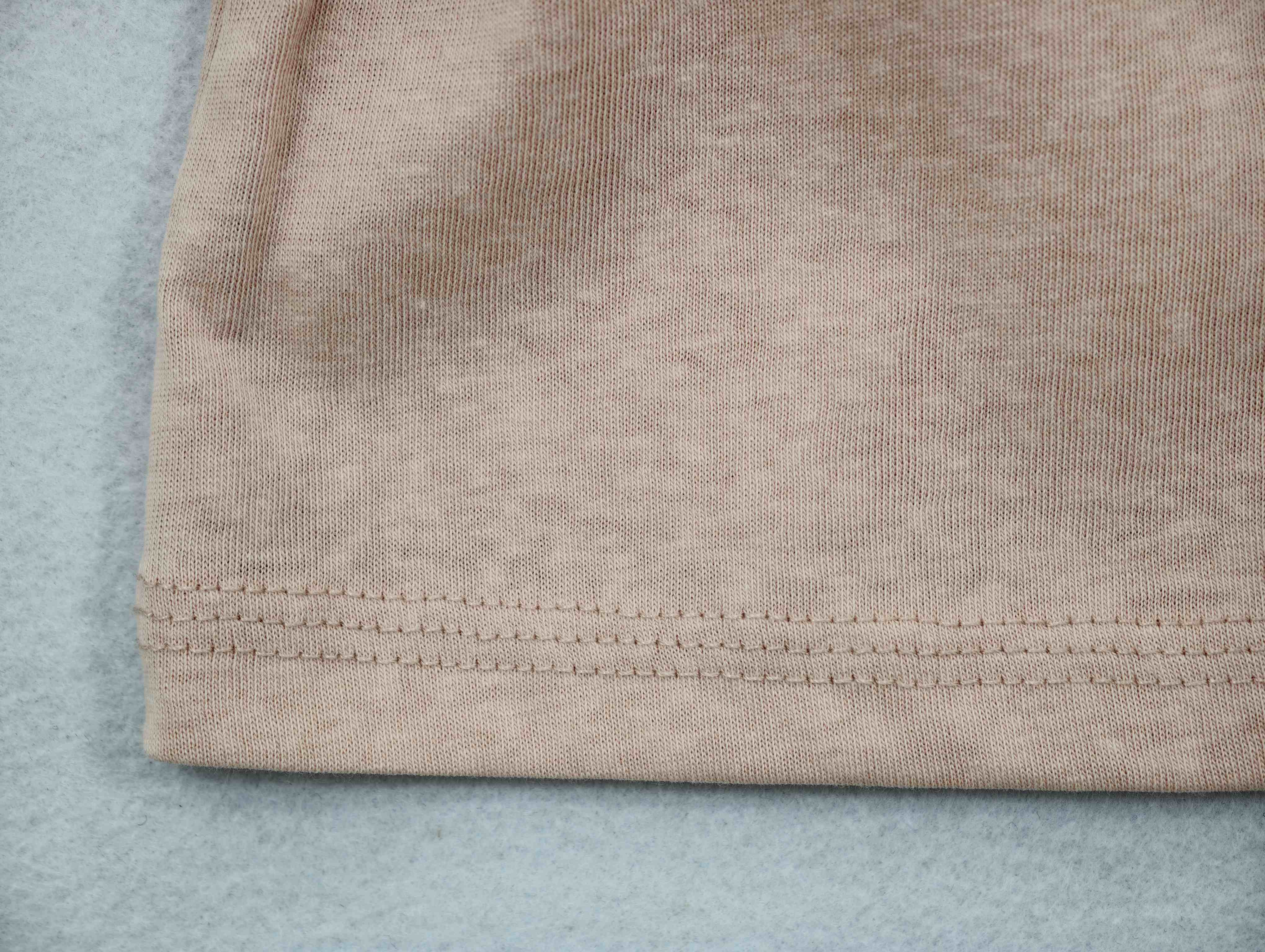 Smooth cotton-blend jersey with twin-needle hem stitching