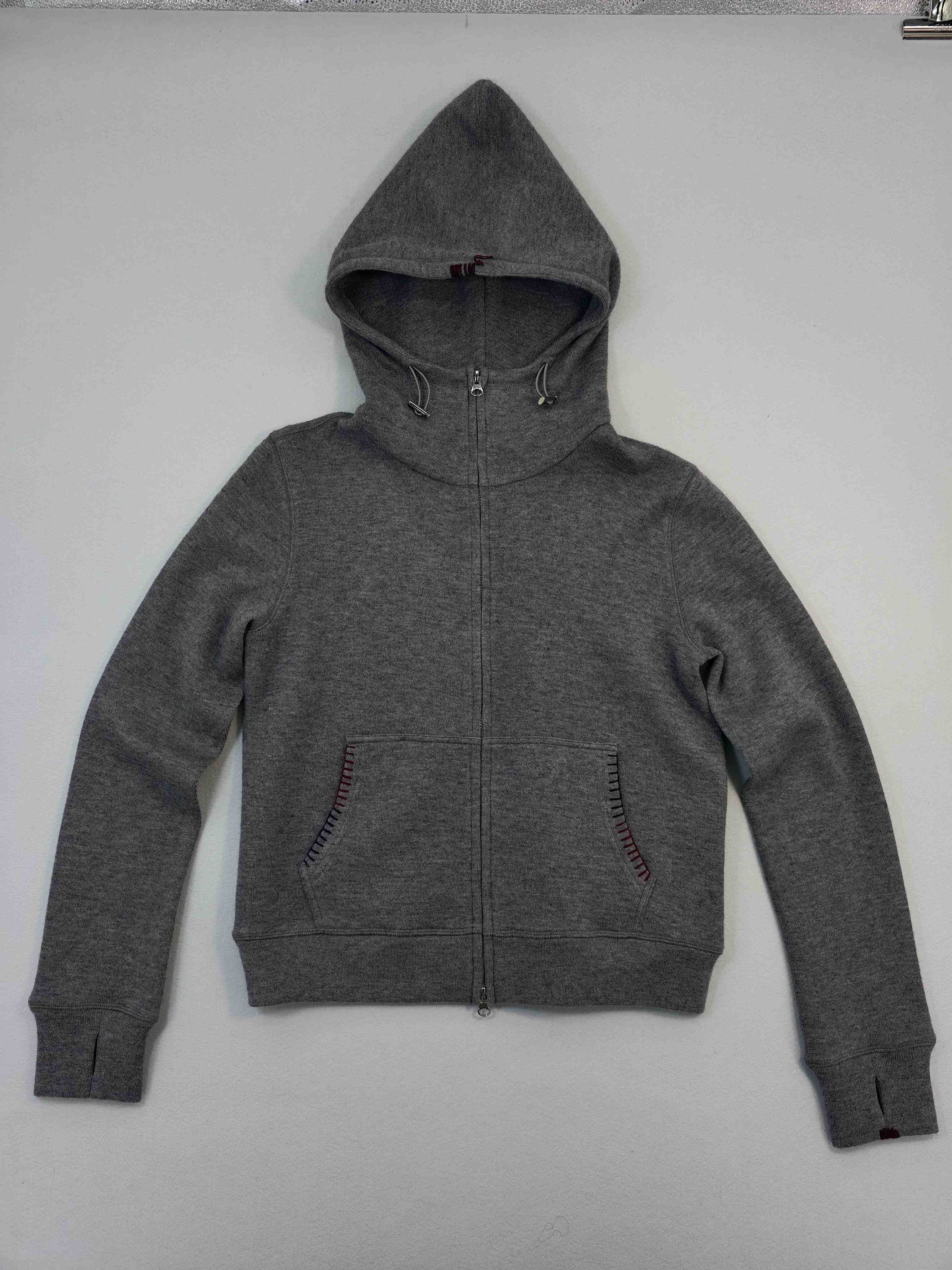 Private label Hacci hoodie front flat product view