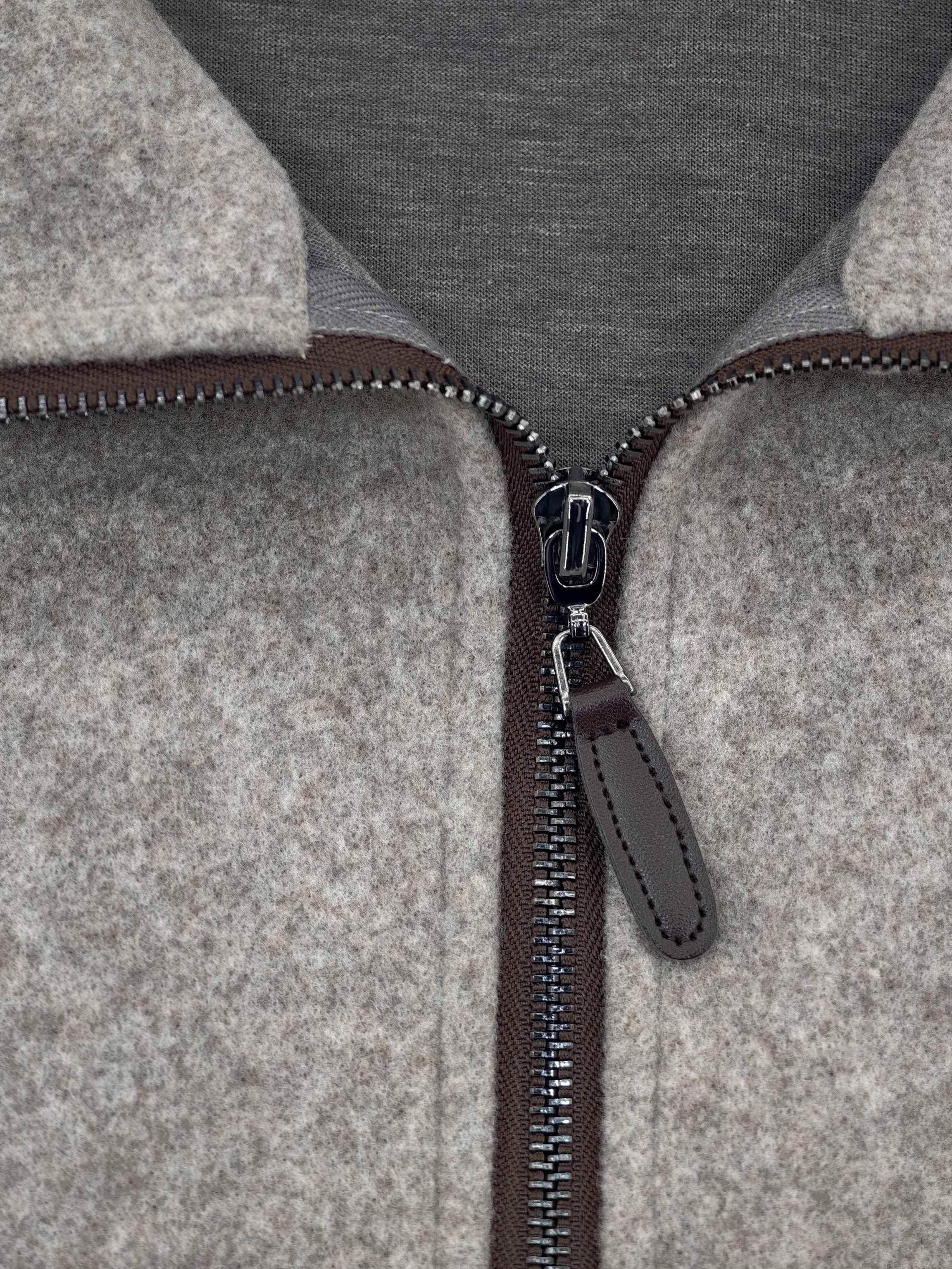 Half-zip collar detail by a garment manufacturer