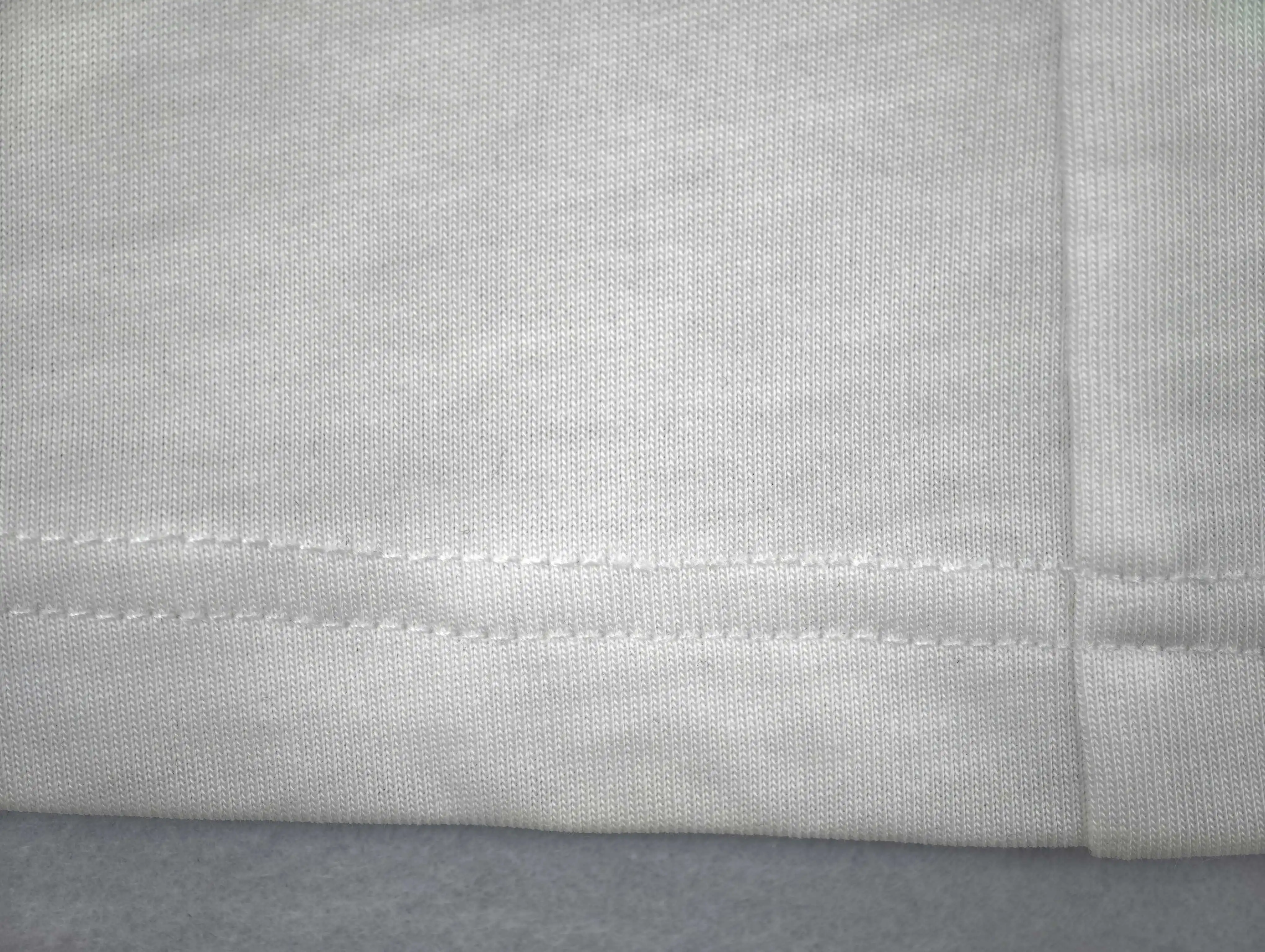 210 GSM single jersey hem and texture detail
