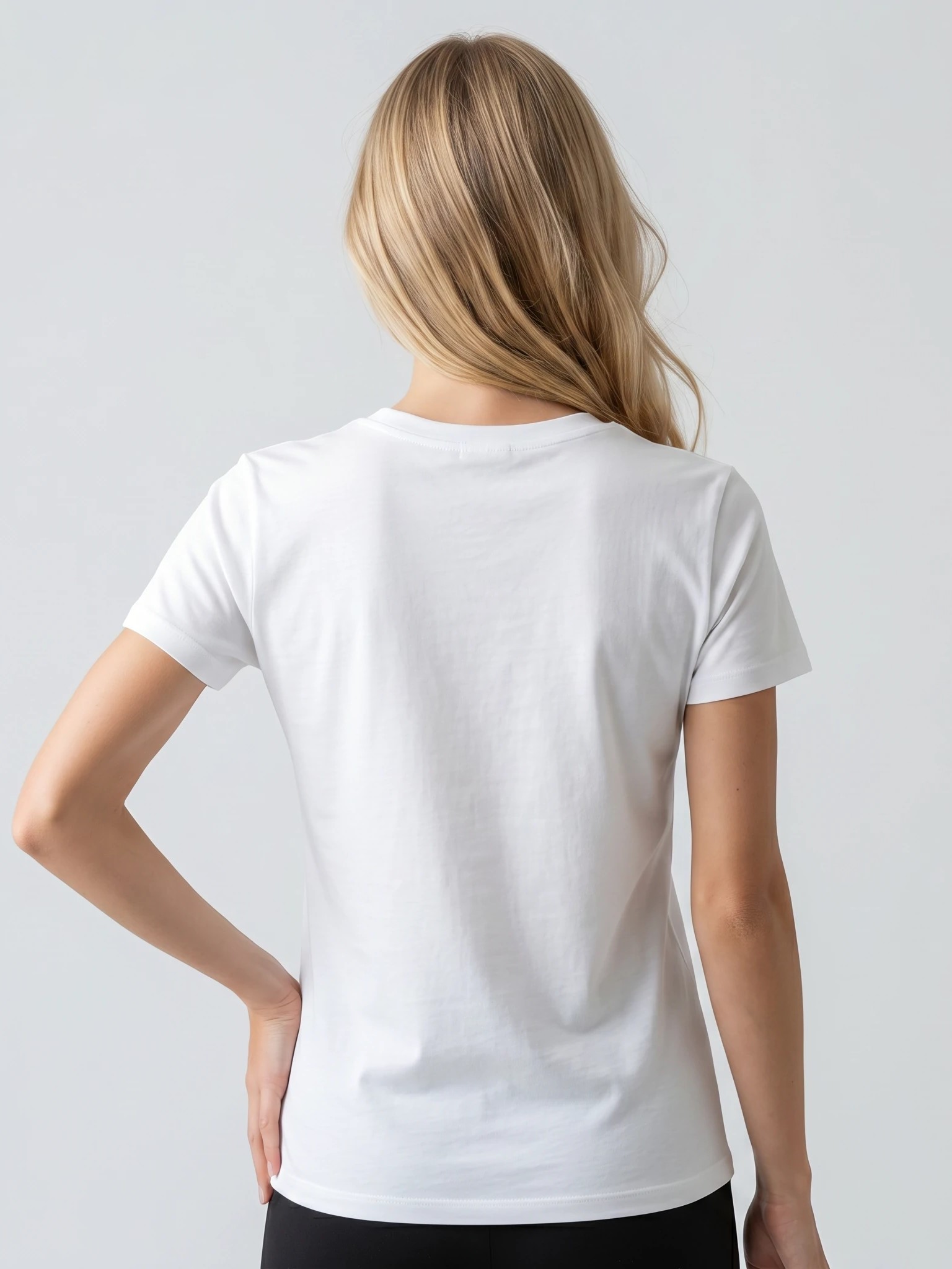 Rear fit showing clean shoulders and straight body line