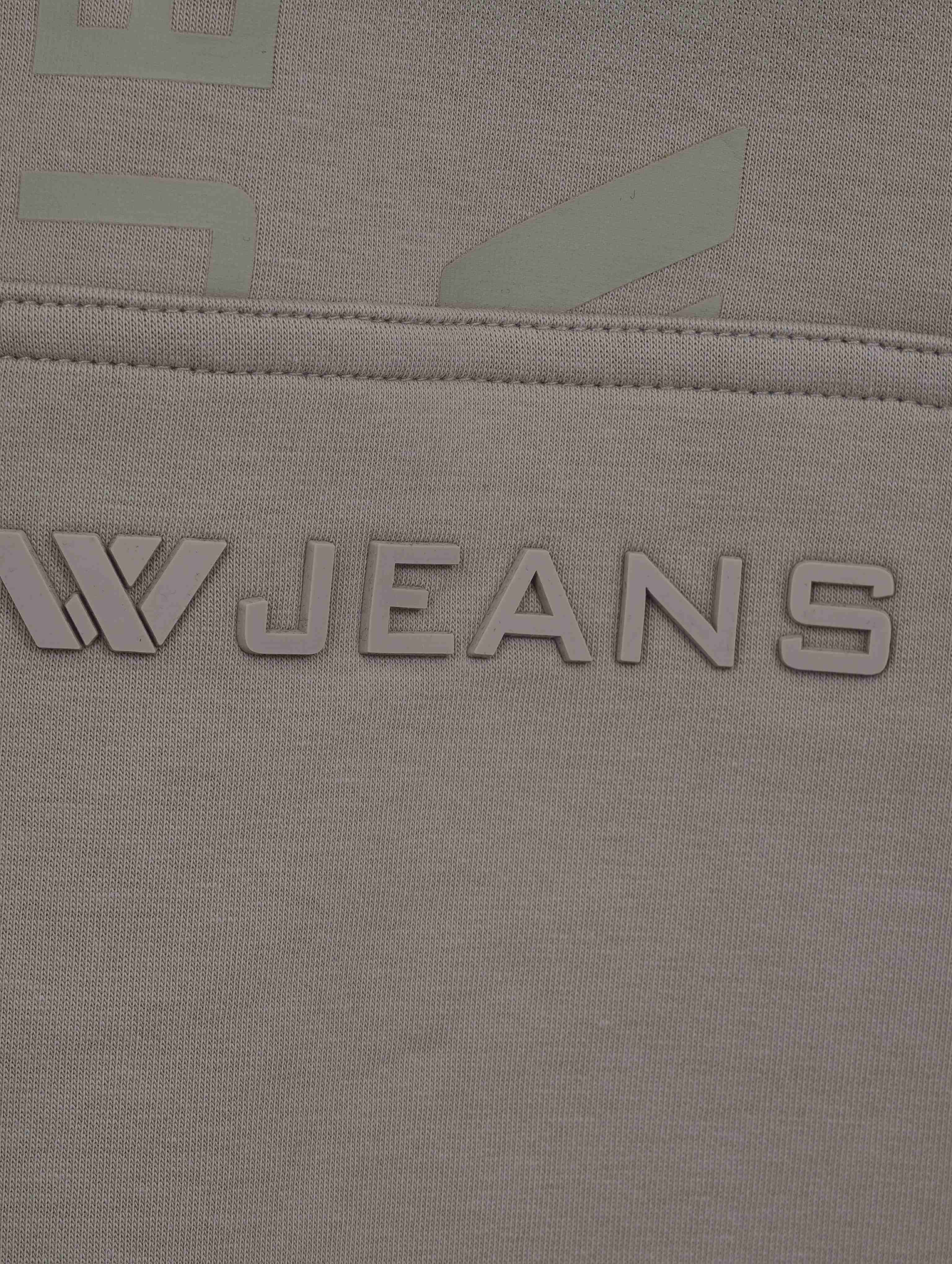 Tonal back graphics with raised logo application